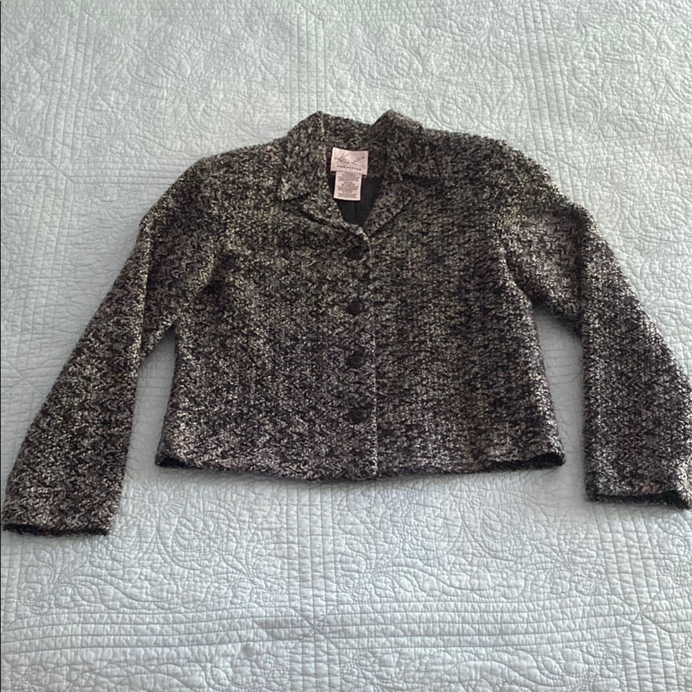 Kathie Lee Collection Black and Gray Blazer